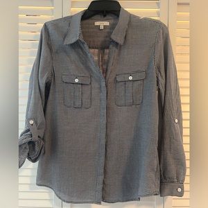 joie Woman’s Blouse Size Small Navy check